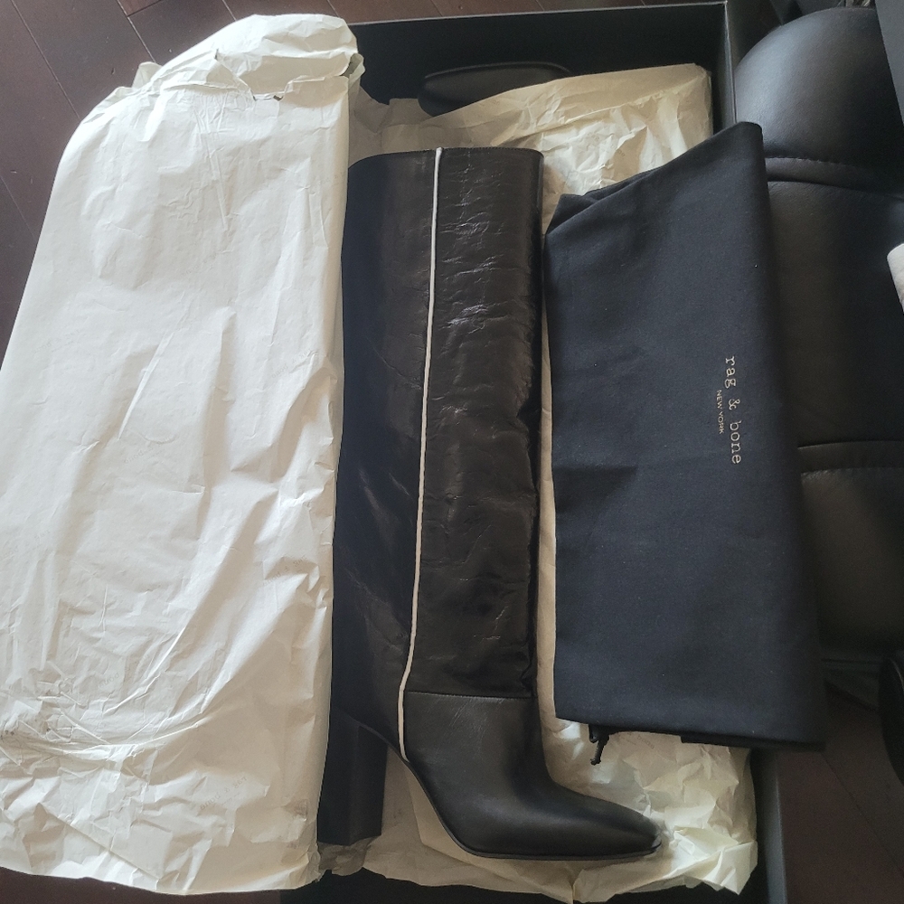 RAG & BONE Leather Knee Boot - Picture 14 of 16